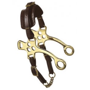 Hackamore med messingstnger