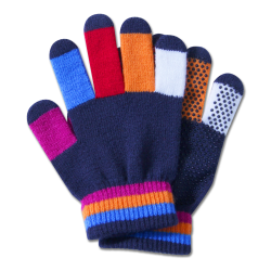 Strikhandsker med grip til brn